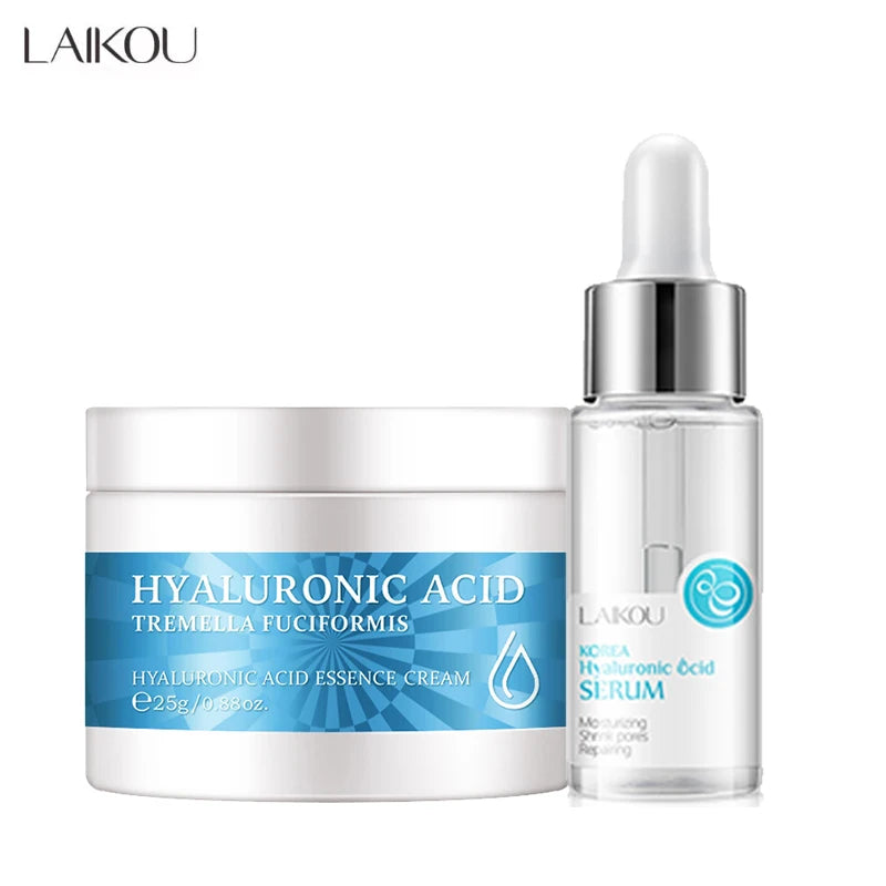 LAIKOU Sakura Serum And Collagen Face Cream Cherry Blossom Essence Moisturizing Brightening Shrink Pores Face Care Set