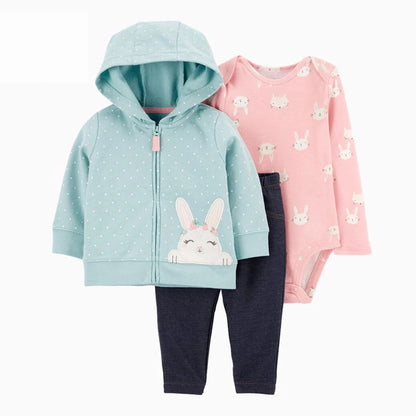 Ircomll Baby Clothes Set for Newborns Toddler Girl Boy Clothes Hooded Jacket Trousers + Bodysuits 3pcs Child sets Infant Outfits