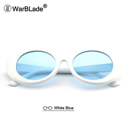 WarBLade Hot Eyewear Retro Vintage Oval Round Sunglasses Men Women Alien Sunglasses Fashion Kurt Cobain Shades