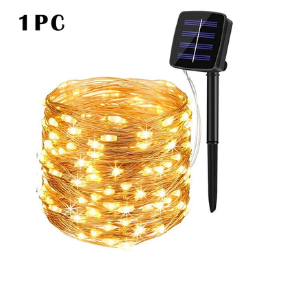 LED Solar String Light Outdoor Garden Fairy Lights Led Twinkle Waterproof Lamp for Christmas Party Decor 7m/12m/22m/32m/52m/102m