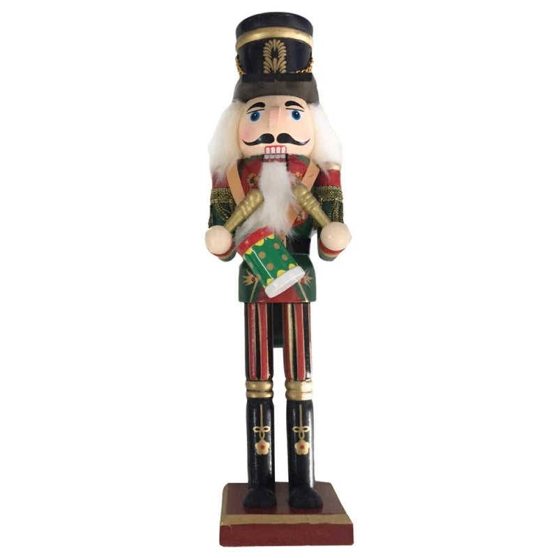 30CM Nutcracker Puppet Classic Elements with Lanyard Christmas Ornament New Year 2023 Desktop Windows Home Party Decorative Doll