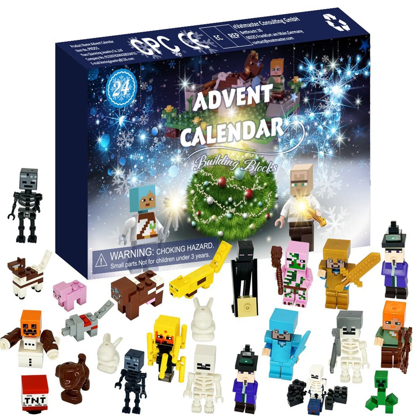 2024 Halloween Christmas Calendar Toy -24 Day Countdown Calendar, Kit Includes 24 Characters, Surprise Gifts For Children & Fans