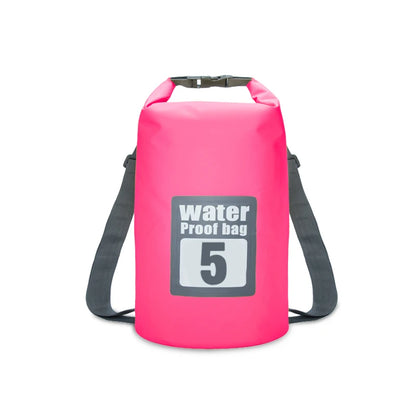 PVC Waterproof Dry Bag 5L/10L/15L/20L/30L Outdoor Diving Foldable Storage Beach Swimming Bag Rafting River Ocean Backpack