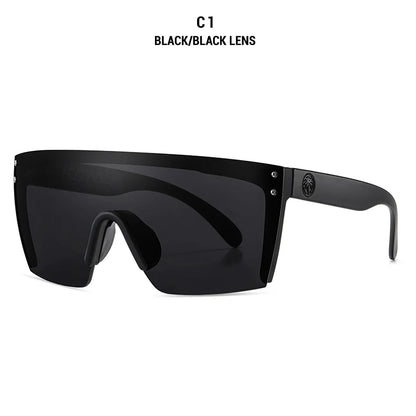 High quality luxury Heat Wave brand sunglasses square Conjoined lens Women men Gradient lens sun glasses UV400