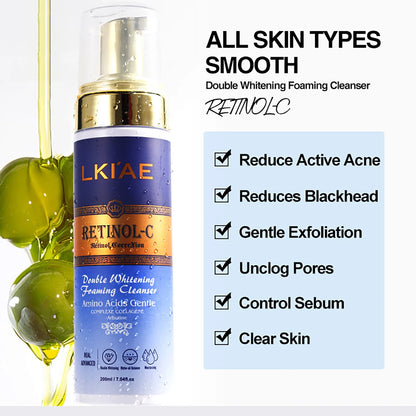 Lkiae Face Wash Soothing Brightening Skin Natural Vegan Foaming Facial Cleanser