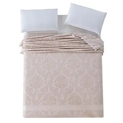 Summer Blankets For Beds 100% Cotton Solid Color Towel Blanket Twin Full Queen Size Bedspread Thread Blanket On The Bed