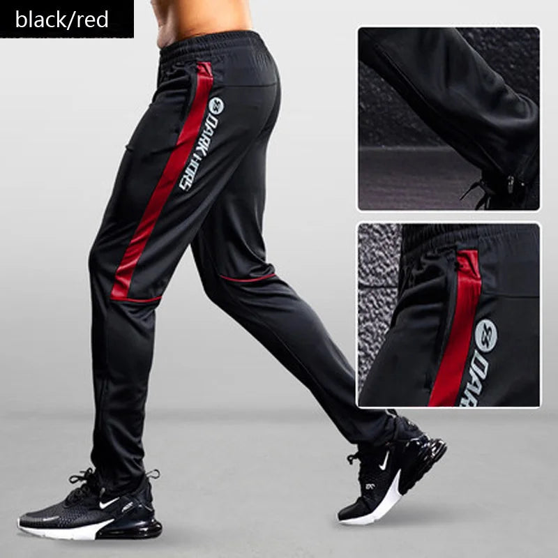 Men Sport Pants Running Pants With Zipper Pockets Soccer Training Jogging Sports Trousers Fitness Football Leggings Sweatpants