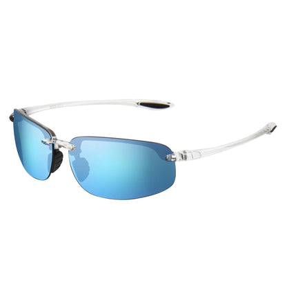 JULI Sports Sunglasses for Men Women TR90 Rimless Frame UV400 Protection for Running Fishing Baseball Driving 8001