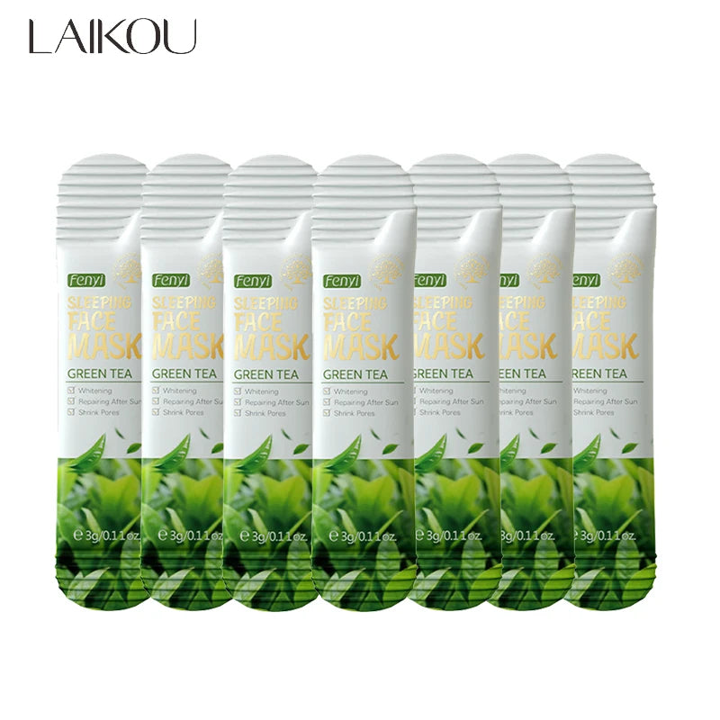 LAIKOU 7pcs Moisturizing Facial Mask Hydrating Sleeping Face Sheet Masks Repairing & Nourishing Night Face Mask Skin Care