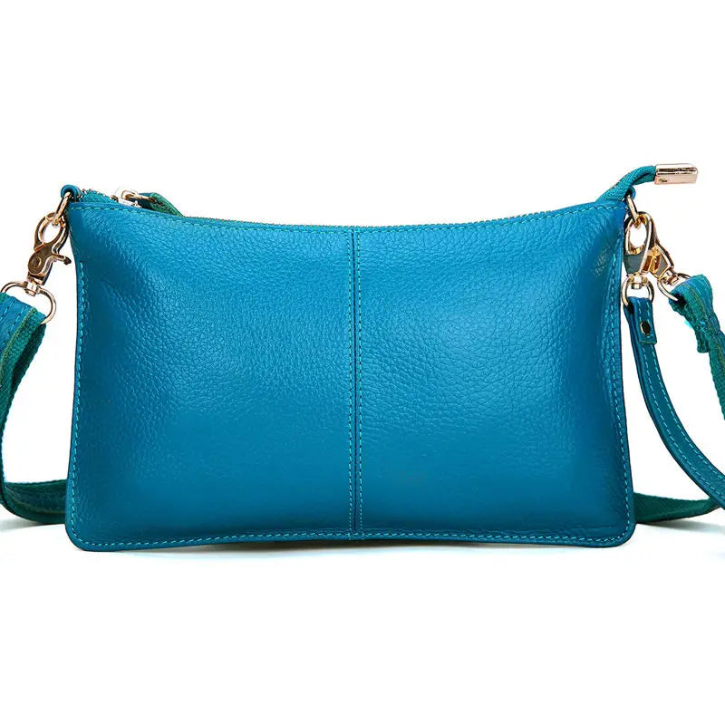 RanHuang Women Genuine Leather Day Clutches Candy Color Shoulder Bags Women's Fashion Crossbody Bags Small Clutch Bags