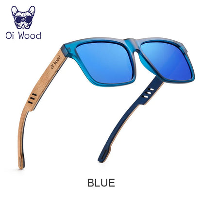 Oi Wood New High Quality Square Sunglasses For Men Polarized UV400 Fashion Sunglass Mirror Sport sun glasses Driving oculos