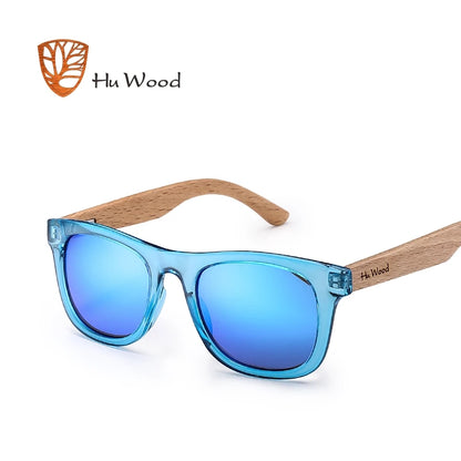 HU WOOD Brand Design Kids Children Sunglasses Multi-color Frame Wooden Sun Glasses For Child Boys Girls Sunglasses Baby GR1001