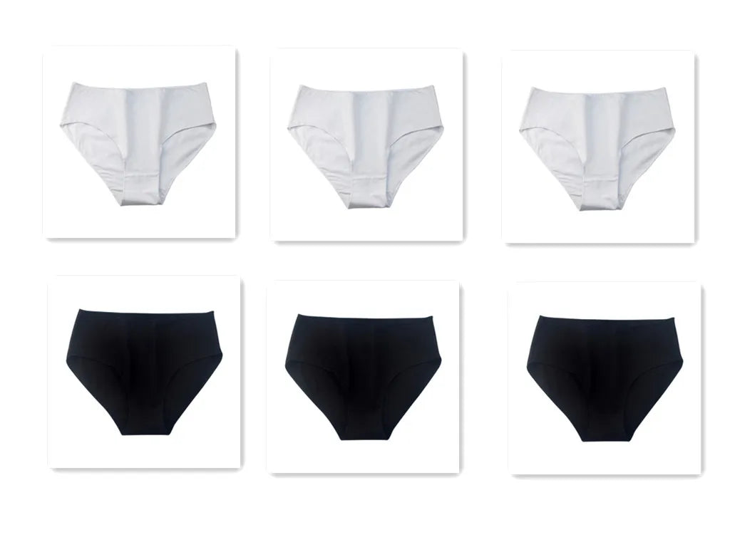 6PCS/Lot Cotton Seamless Panties Women High Waist Briefs Underwear Comfort Intimates Female Underpants Solid Color Pantys M-2XL