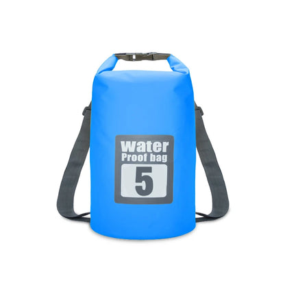 PVC Waterproof Dry Bag 5L/10L/15L/20L/30L Outdoor Diving Foldable Storage Beach Swimming Bag Rafting River Ocean Backpack