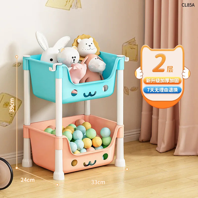 Toy Storage Trolley Bookshelf Snack Rack For Children Storage Organizer Bathroom Accessories Closet Organizer Kitchen Storage