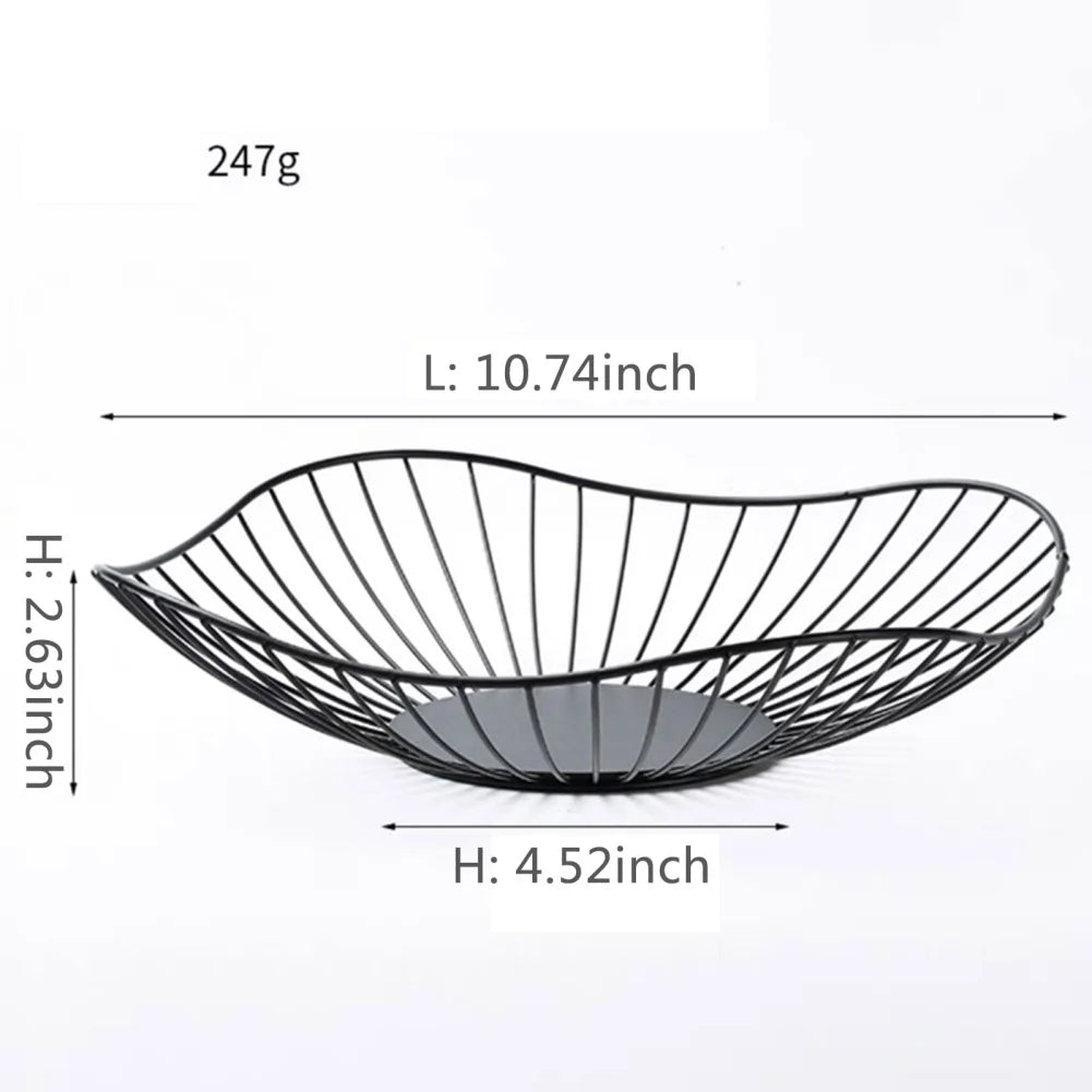 Multi-Size Iron Fruit Basket Durable Metal Wire Storage Bowl for Eggs Snacks Bread Dining Table Indoor Cosmetics Storage Basket