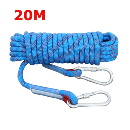 Tomshoo 10mm Rock Climbing Rope 10M/20M/30M Outdoor Static Rapelling Rope Fire Rescue Safety Escape Climbing Emergency Rope Cord