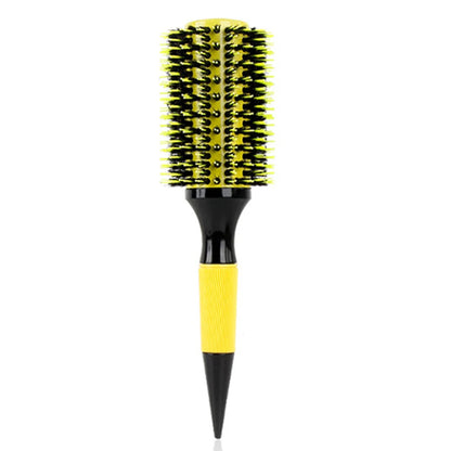 6 Sizes Barbershop Round Rolling Hair Comb Nylon Bristle Aluminum Tube Ion Pointed Tail Curling Comb Pro Salon Home Styling Tool