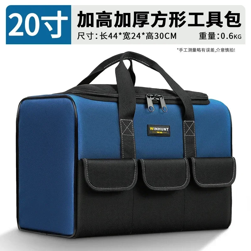 Large Electrician Tool Bag Organizer Heavy Duty Tool Pouch Bag Waterproof Anti-Fall Storage Bag with Multi Pockets Pochete