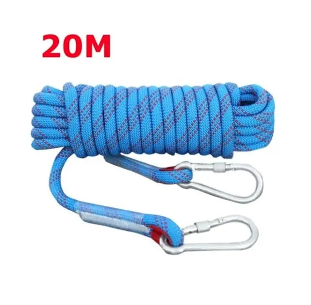 Tomshoo 10mm Rock Climbing Rope 10M/20M/30M Outdoor Static Rapelling Rope for Fire Rescue Safety Escape Climbing Accessories