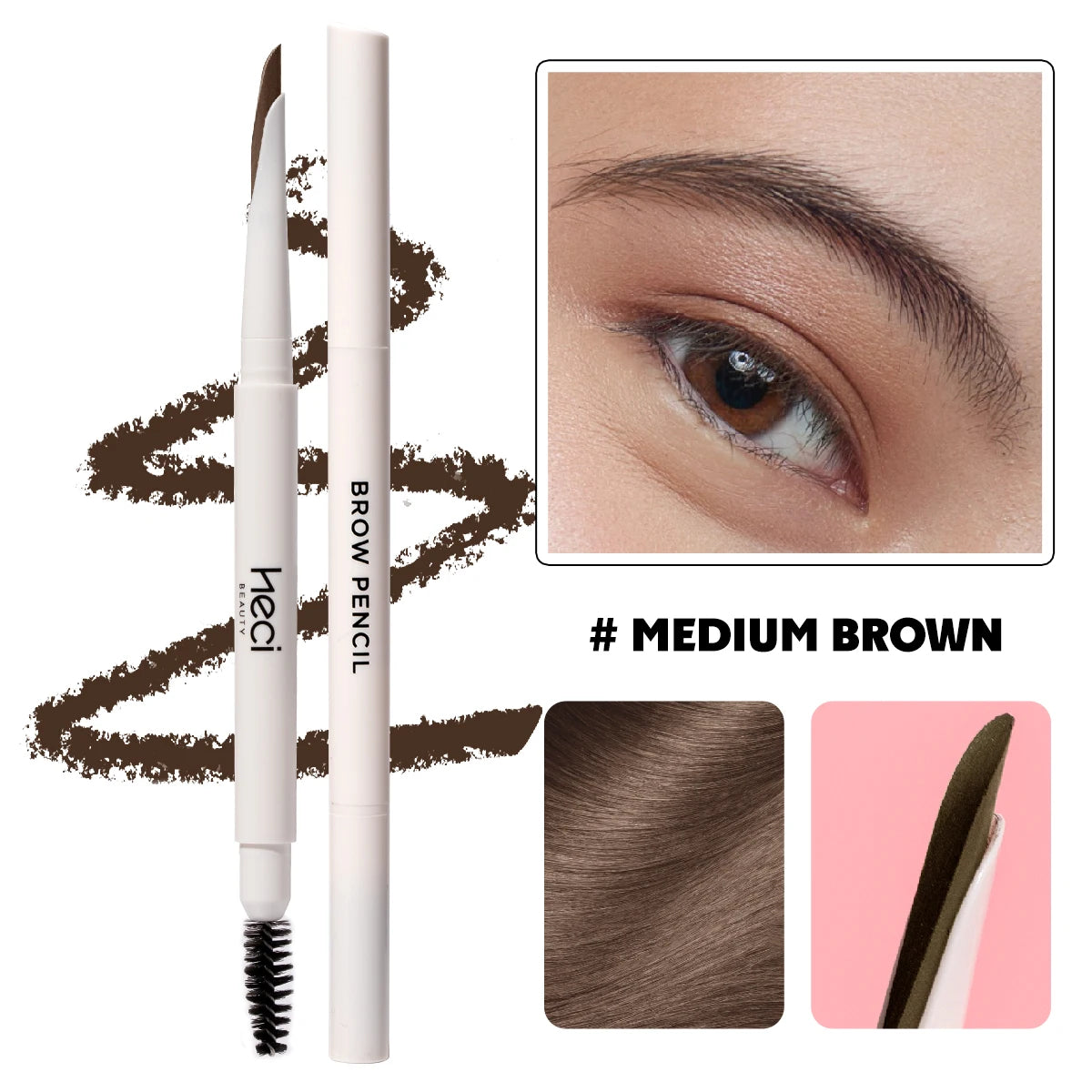 Eyebrow Pencils With Brush Waterproof Precision Naginata Eyebrow Pencil Powdery 3D Lace Eyebrows Microblading Brow Pencils