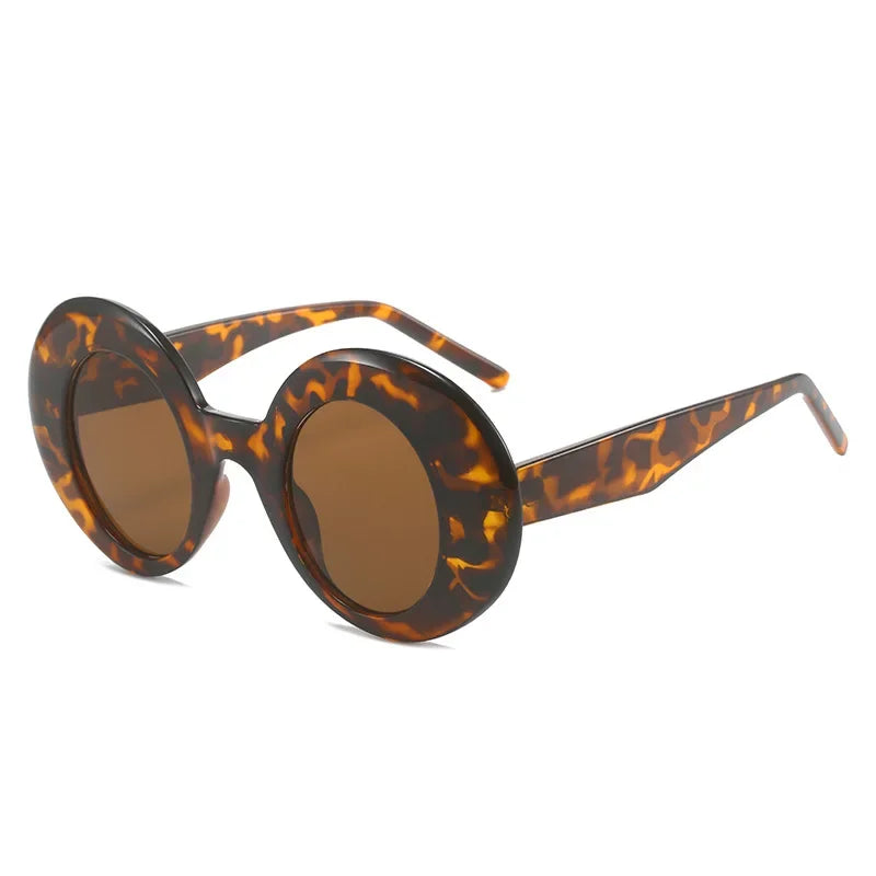 LNFCXI New Oversized Women Oval Orange Colorful Sunglasses Retro Gradient Punk Men Sun Glasses