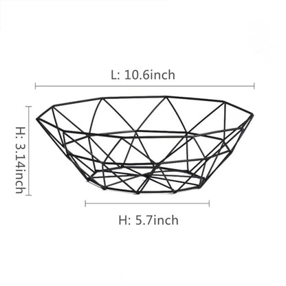 Multi-Size Iron Fruit Basket Durable Metal Wire Storage Bowl for Eggs Snacks Bread Dining Table Indoor Cosmetics Storage Basket