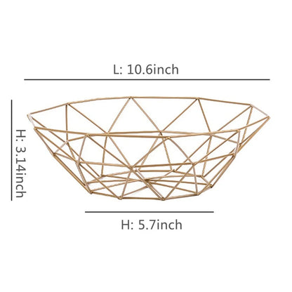 Multi-Size Iron Fruit Basket Durable Metal Wire Storage Bowl for Eggs Snacks Bread Dining Table Indoor Cosmetics Storage Basket