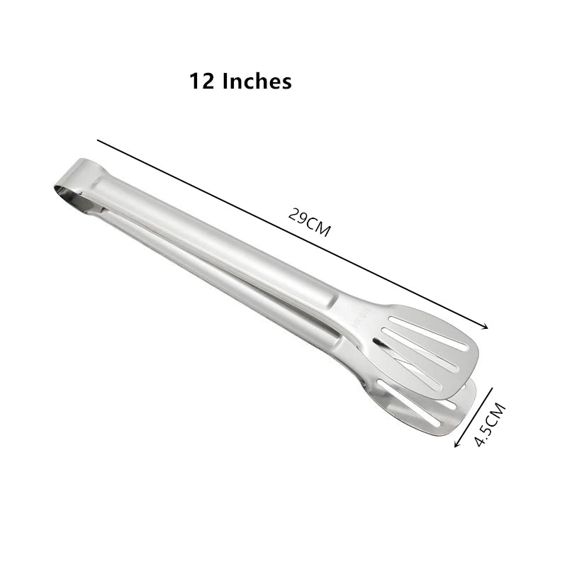 Stainless Steel Food Tongs Barbecue Tongs Meat Salad Steak Food Serving Clip Tweezers Long BBQ Cooking Tongs Kitchen Utensils