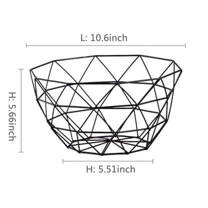 Multi-Size Iron Fruit Basket Durable Metal Wire Storage Bowl for Eggs Snacks Bread Dining Table Indoor Cosmetics Storage Basket