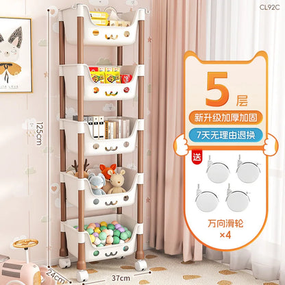 Toy Storage Trolley Bookshelf Snack Rack For Children Storage Organizer Bathroom Accessories Closet Organizer Kitchen Storage