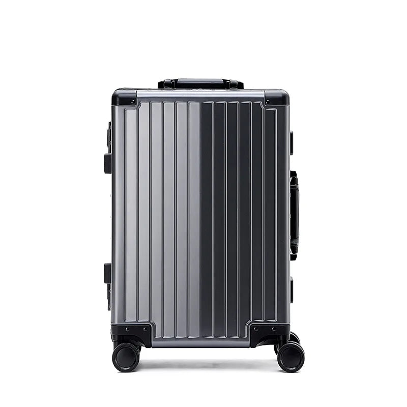 All-aluminum-magnesium alloy trolley suitcase, spinner wheel, aluminum alloy suitcase, metal box, password boarding suitcase