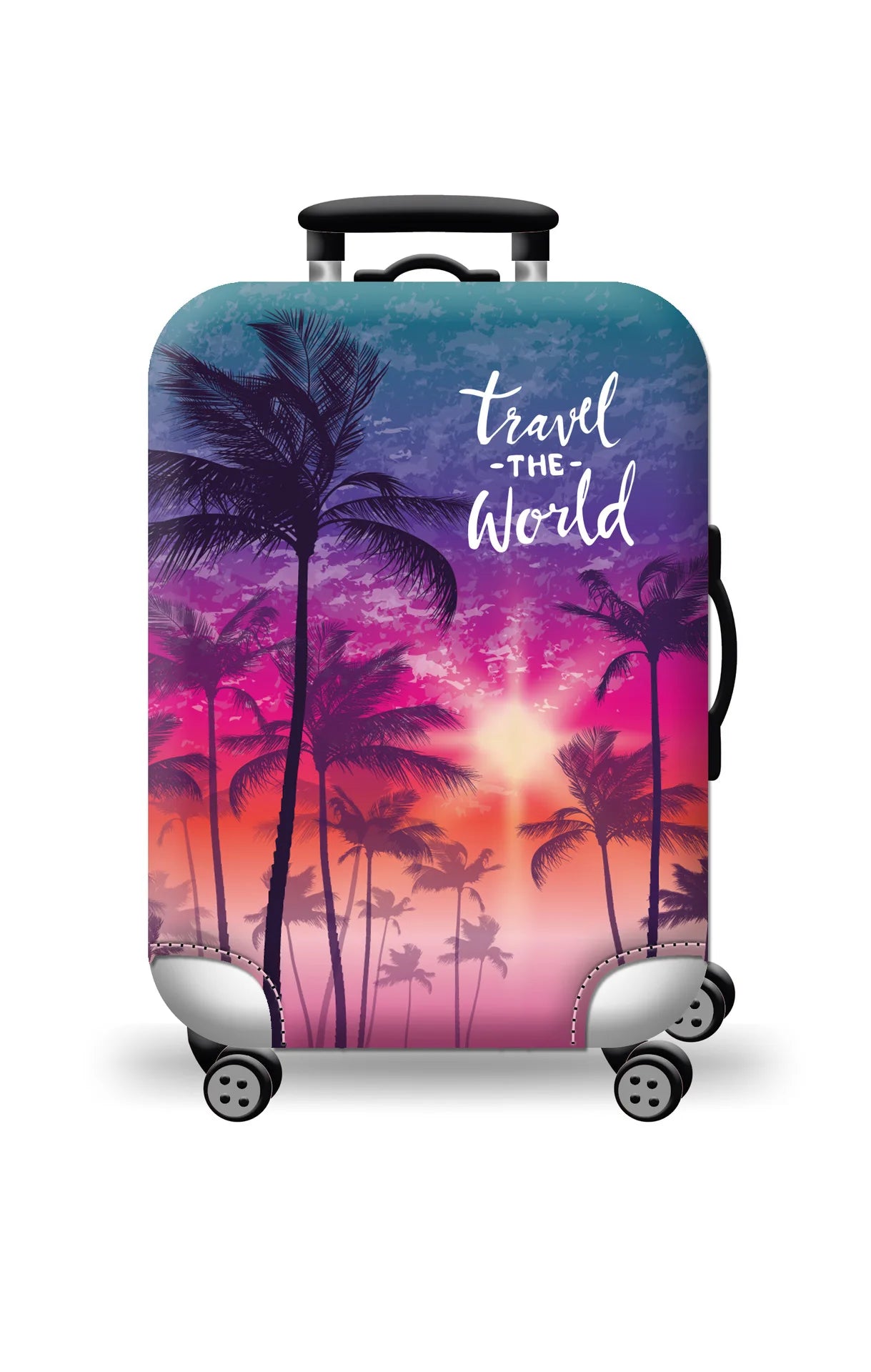 Thick Elastic World Map Luggage Protective Cover Zipper Suit For 18-32 inch Bag Suitcase Covers Trolley Cover Travel Accessories