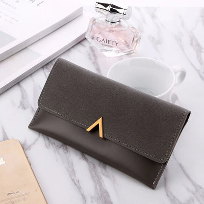 Leather Women Wallets Hasp Lady Moneybags Zipper Coin Purse Woman Envelope Wallet Money Cards ID Holder Bags Purses Pocket