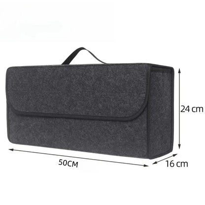 Large Anti Slip Compartment Boot Storage Organizer Tool Car Storage Bag Car Trunk Organizer Soft Felt Storage Box Accessories