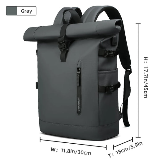 HK Expandable Travel Backpack Men Large Capacity Waterproof 15.6” Laptop Bag Hiking Rucksack Cycling Daypack Bag with USB Port