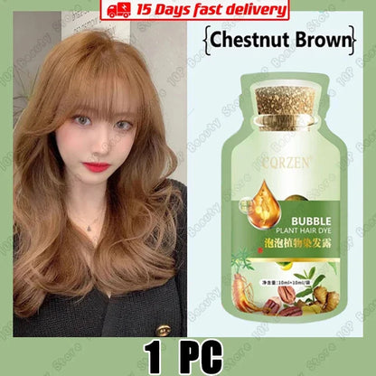 Pure Natural Herbal Hair Dye Shampoo 5 Minutes Change Hair Color Non-irritating Repair Gray White Fashion Hair Care Women Men