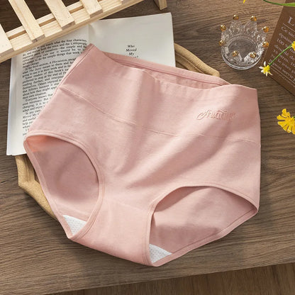 Women 100% Cotton High-Rise Panties Underwear Female Letter Printed Antibacterial Crotch High Elasticity Briefs Comfor Lingerie