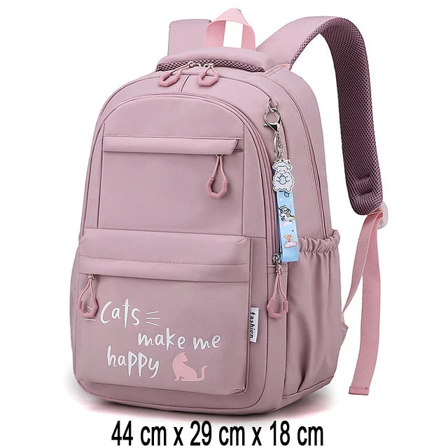 Girl School Bag Backpack Back Pack For Teenager Women Children Female Pink Schoolbag Primary High Bagpack Class Teens Child Kids