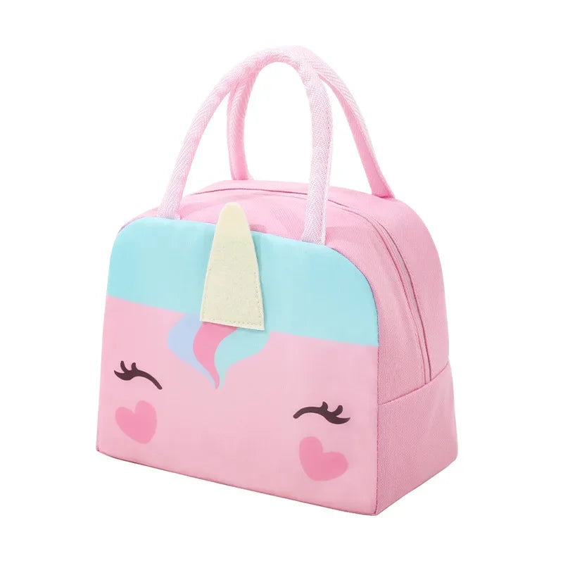 Kawaii Portable Fridge Thermal Bag Women Children's School Thermal Insulated Lunch Box Tote Food Small Cooler Bag Pouch