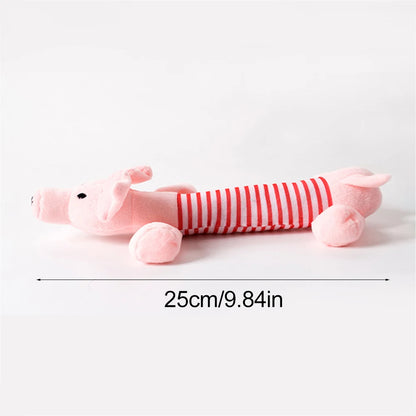 Funny Simulated Animal No Stuffing Dog Toy with Squeakers Durable Stuffingless Plush Squeaky Dog Chew Toy Crinkle Pet Squeak Toy