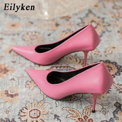 Eiyken Green High Heels Pumps Pointed Toe Slip On Women Sexy Prom Wedding Ladies New Shoes