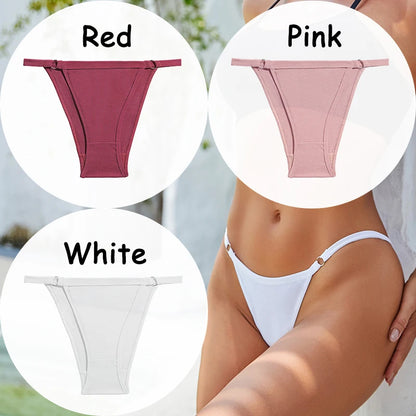 3PCS/Set Cotton Panties Women's Underwear Soft Sexy Lingerie Low-Waist Female Briefs Solid Color Pantys Girl Intimate Underpants