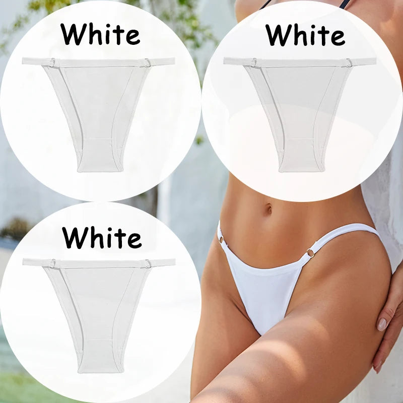 3PCS/Set Cotton Panties Women's Underwear Soft Sexy Lingerie Low-Waist Female Briefs Solid Color Pantys Girl Intimate Underpants