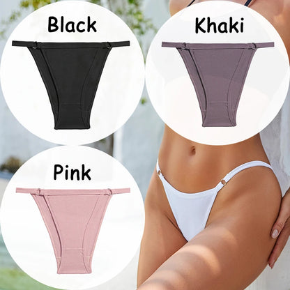 3PCS/Set Cotton Panties Women's Underwear Soft Sexy Lingerie Low-Waist Female Briefs Solid Color Pantys Girl Intimate Underpants