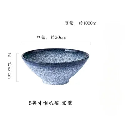 Japanese ceramic household ramen bowl soup bowl creative tableware commercial ceramic tableware