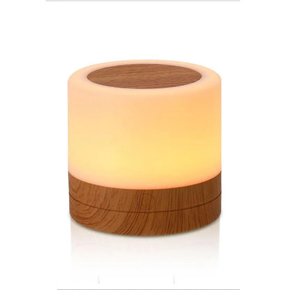 7 Colors Night Light Dimmable LED Touch Sensor Wooden Bedside Table Lamp with Touch Adjustable Brightness Remote Control