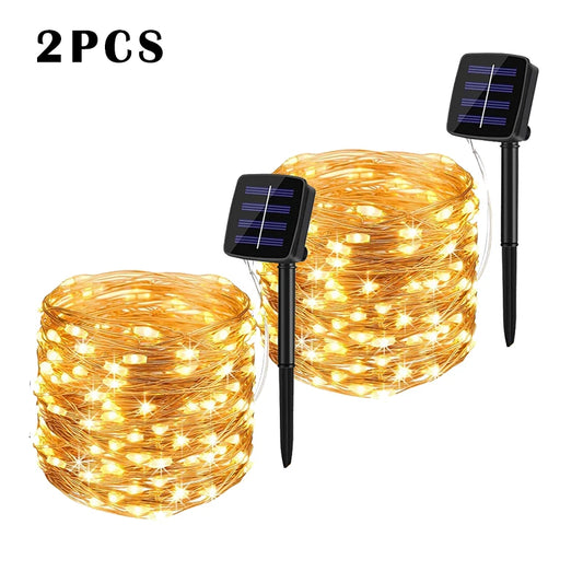 LED Solar String Light Outdoor Garden Fairy Lights Led Twinkle Waterproof Lamp for Christmas Party Decor 7m/12m/22m/32m/52m/102m