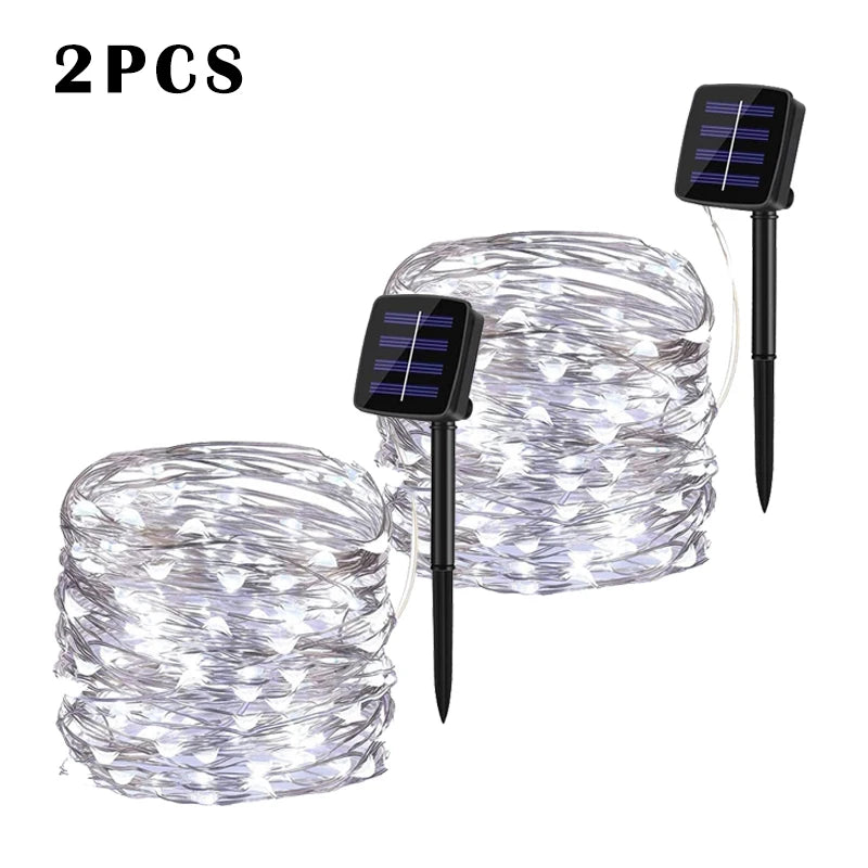 LED Solar String Light Outdoor Garden Fairy Lights Led Twinkle Waterproof Lamp for Christmas Party Decor 7m/12m/22m/32m/52m/102m