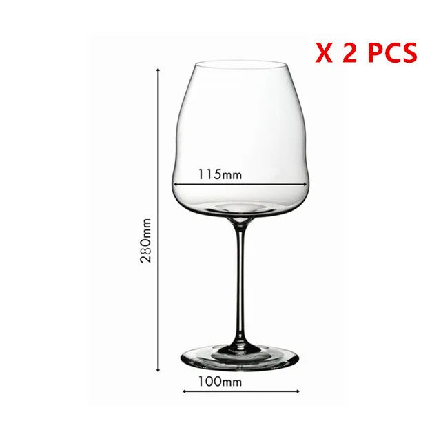 2 Pc Lot Wine Wing Glasses Professional Sommelier Crystal Wine Cup Angel Wings Goddess Party Burgundy Sherry Goblet Red Wine Cup